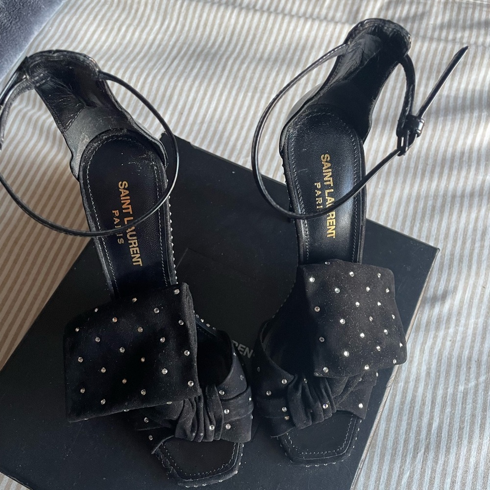 Saint Laurent Rhinestone Shoes - image 1